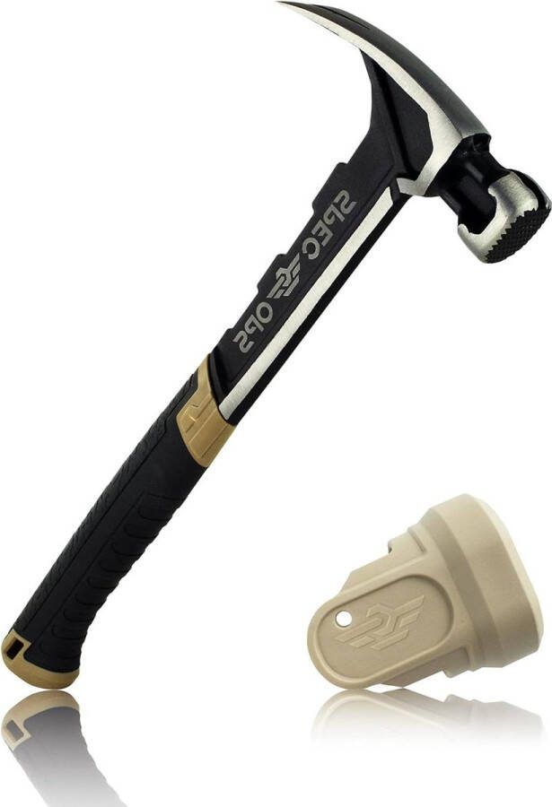 22 oz Rip Claw Framing Hammer Zachte hamer gezicht Schokabsorberende grip Zwarte Bruine Veteranenondersteuning