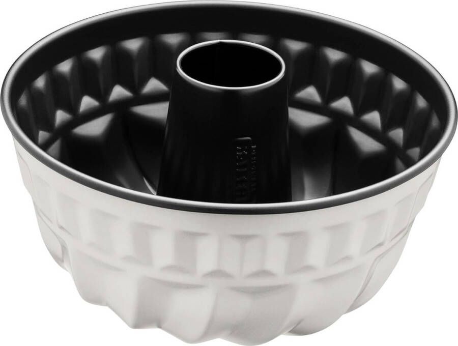 22cm tulband bakvorm rond cakevorm met antiaanbaklaag nubia lichtgrijs