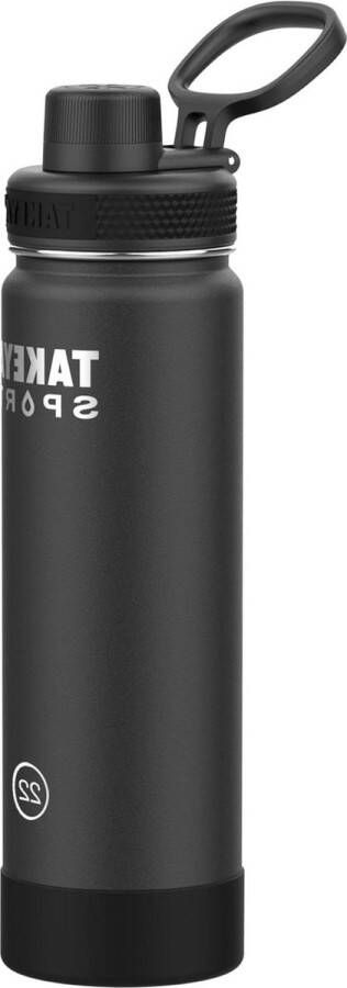 22oz drievoudige muur geïsoleerde roestvrijstalen waterfles ijsblokkerende tuit deksel 26+ uur koud Grand Slam Black