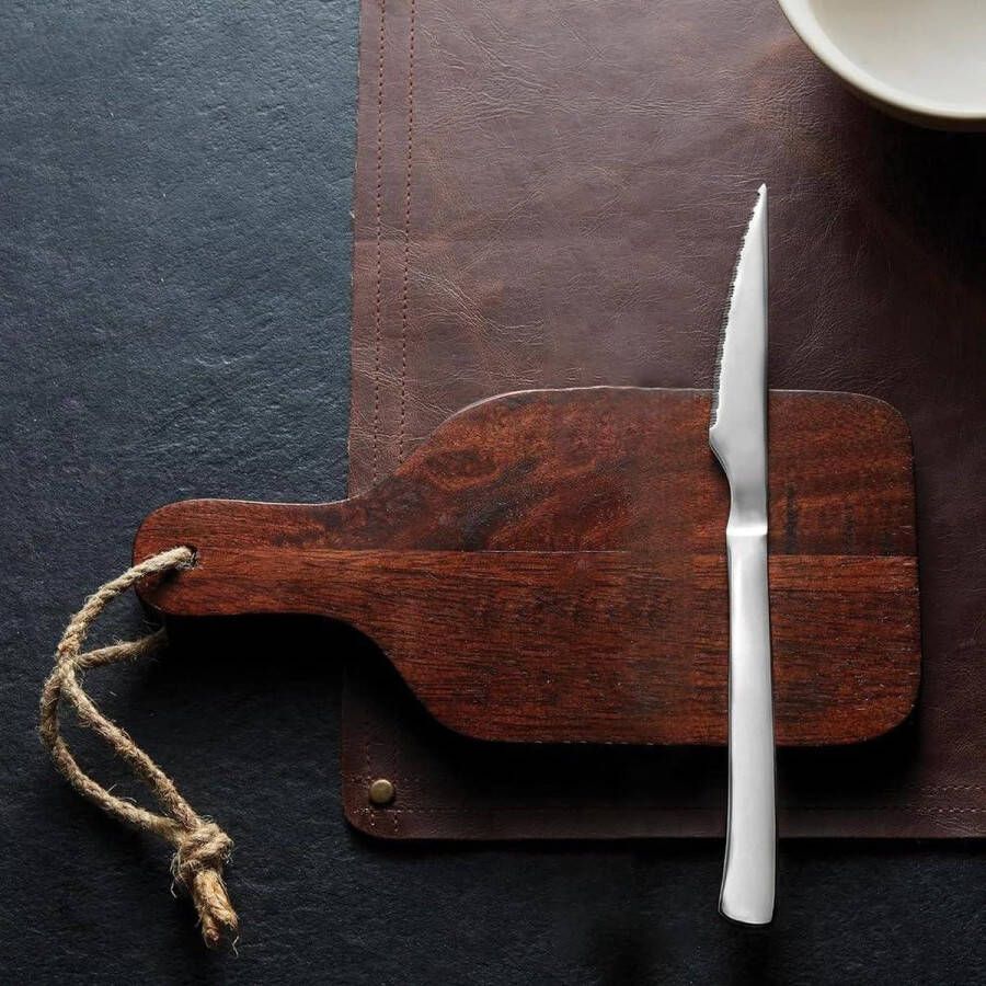 24-delige MGE steakmessenset van roestvrij staal tafelmes vleesmes met steakmessen