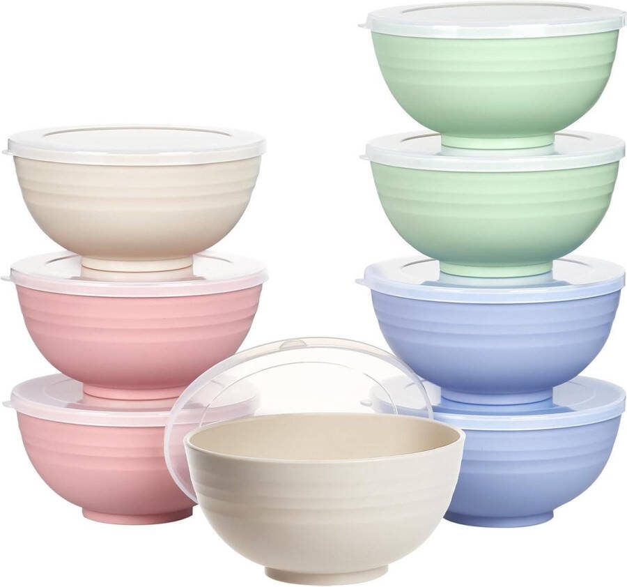 24 oz muesli-kommen met deksel 710 ml onbreekbare keramische kommen fruitschaal soepkom voor kinderen en volwassenen licht en onbreekbaar