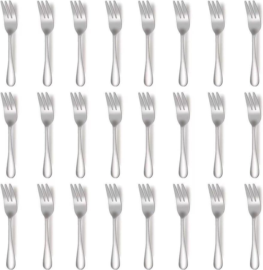 24 stuks 14 5 cm taartvorken dessertvorken roestvrij stalen set