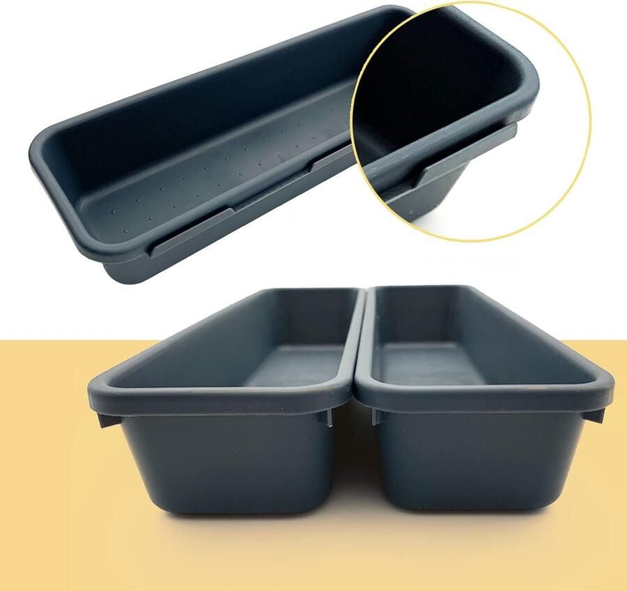 24 stuks lade-organizer voor keuken dienbladen opslag van laden van kunststof zeer diep universele vorm houdt lade netjes voor kantoor en thuis