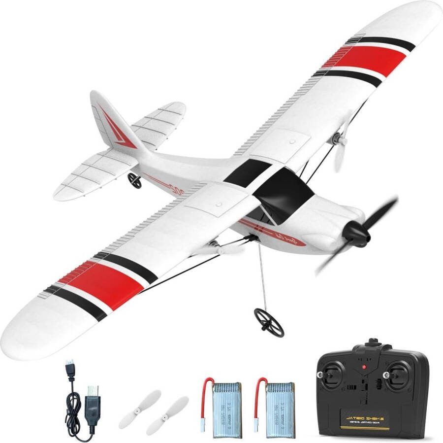 24GHz afstand bestuurbaar zweefvliegtuig met 2 batterijen RC vliegtuig speelgoed voor beginners en volwassenen RC vliegtuig