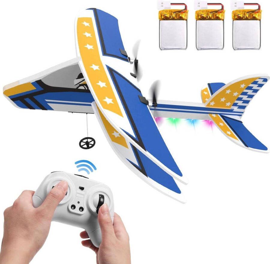 24GHz afstandsbedieningsvliegtuig met 3 batterijen en 6-assige gyrostabilisator RTF RC-zweefvliegtuigspeelgoed voor beginners kinderen volwassenen RC vliegtuig