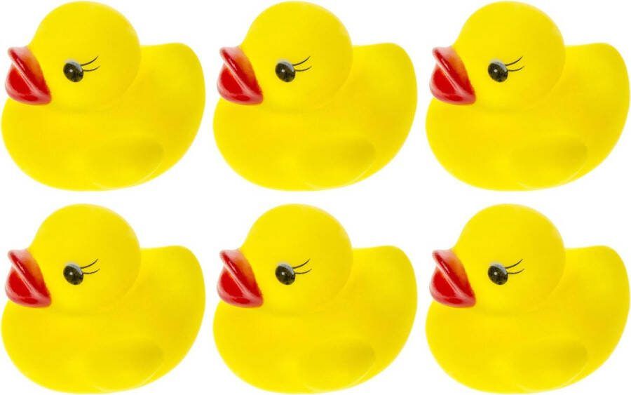 24x Badeend geel badspeelgoed 3 cm Speelgoed Badspeeljes Badeendjes