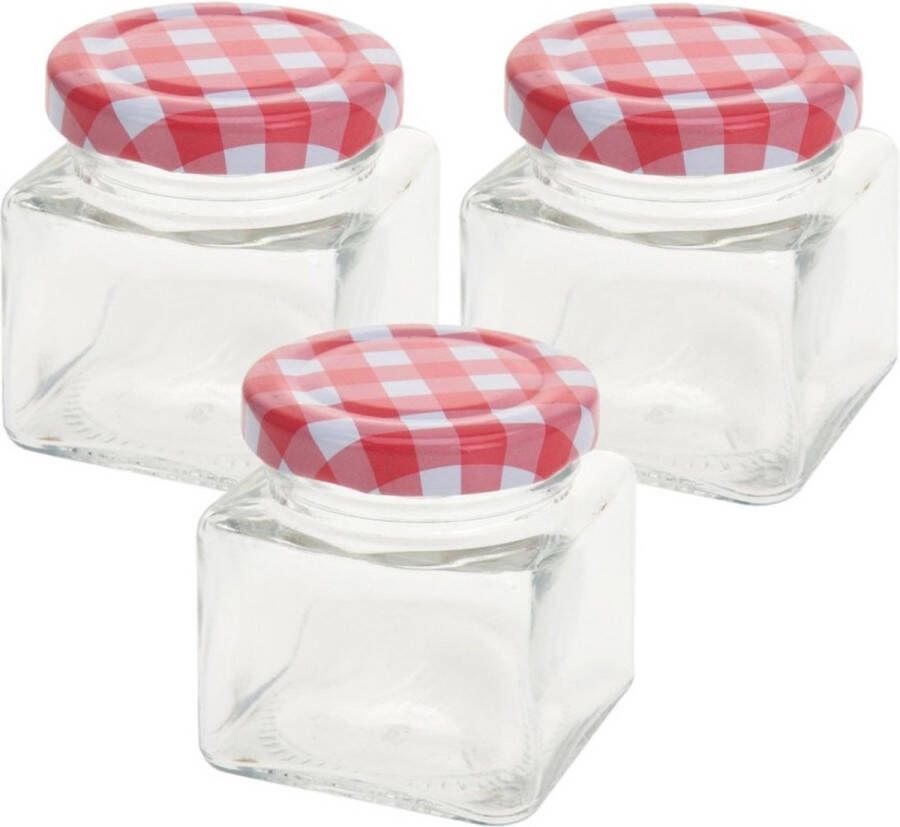 Merkloos 24x stuks Jam potje met draaideksel 75 ml Weckpotten