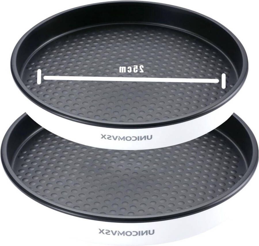 25 cm 2 stuks 360 graden draaibaar kruidenrek Draaibaar dienblad Lazy Susan draaiplateau voor keuken zwart