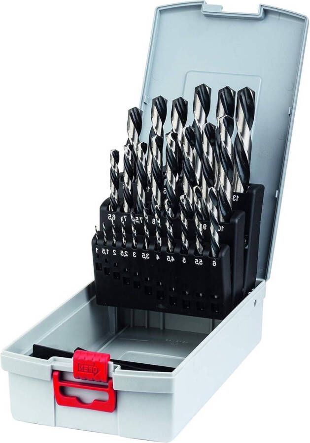25-delige HSS-PointTeQ ProBox-metaalborenset Ø 1-13 mm accessoires boor schroefmachine boorstandaard