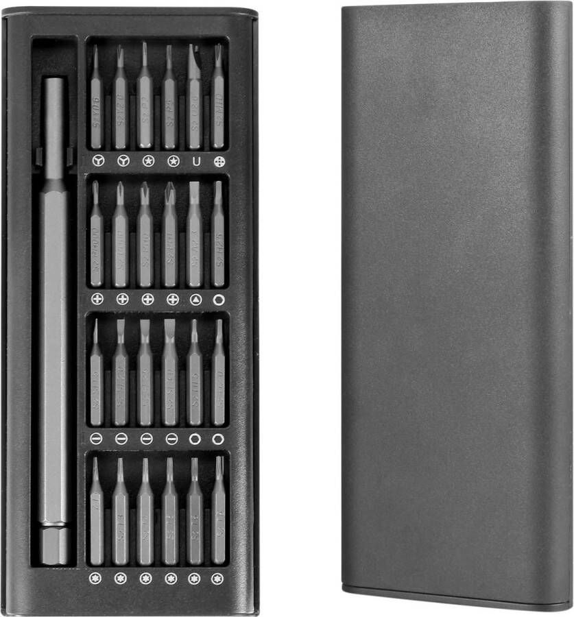 25-in-1 precisie-schroevendraaierset mini magnetische schroevendraaier-gereedschapsset 24-bits met plastic koffer voor mobiele telefoon laptop horloge computers elektronica brilreparatie