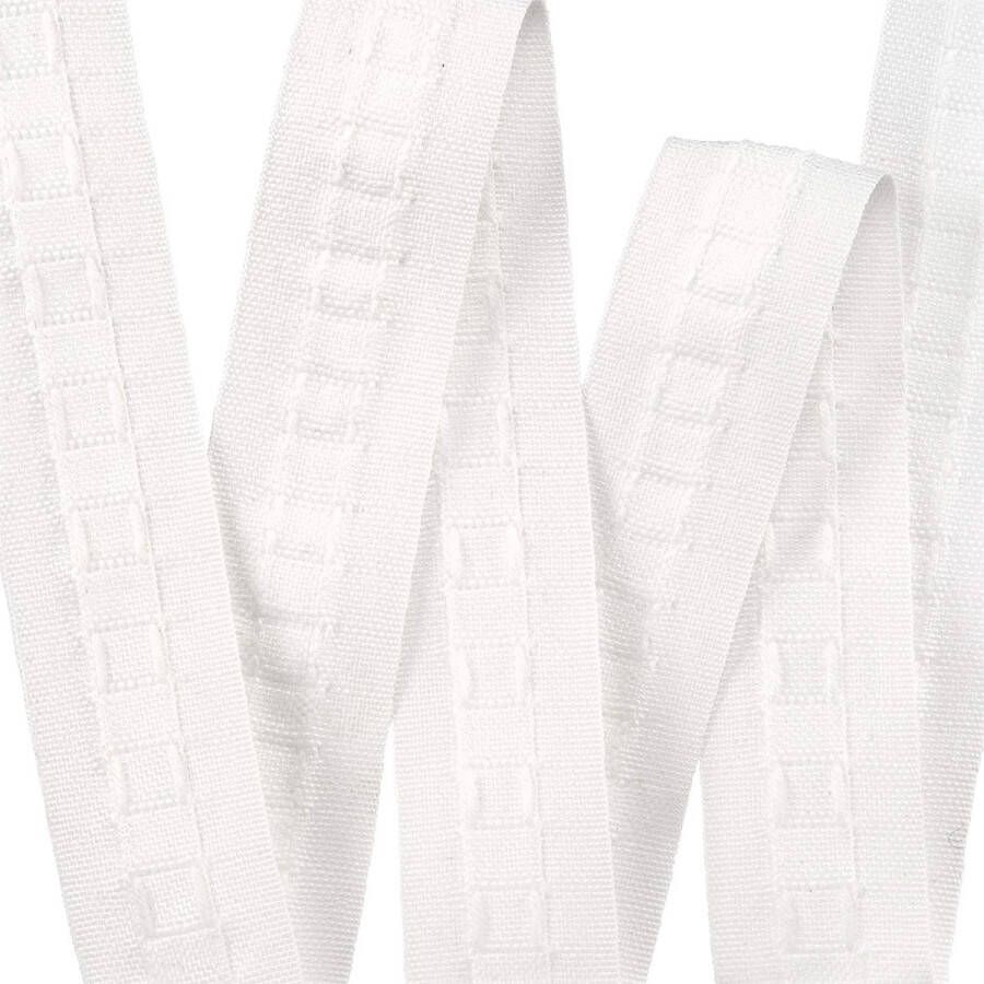 25 mm witpotlood vouwgordijn hoofdband 10 meter afneembaar gordijn (wit 25 mm 10 meter)