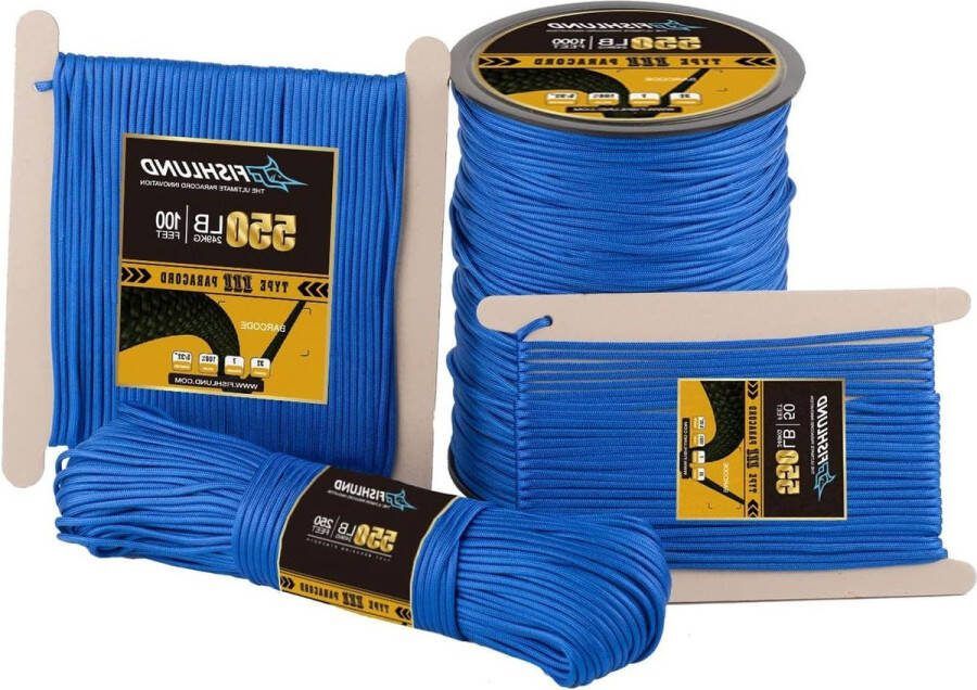 250 kg 7 strengen type III paracord touw 30 m hoge sterkte nylon parachutekoord voor kamperen survival tactisch en wandelen koningsblauw