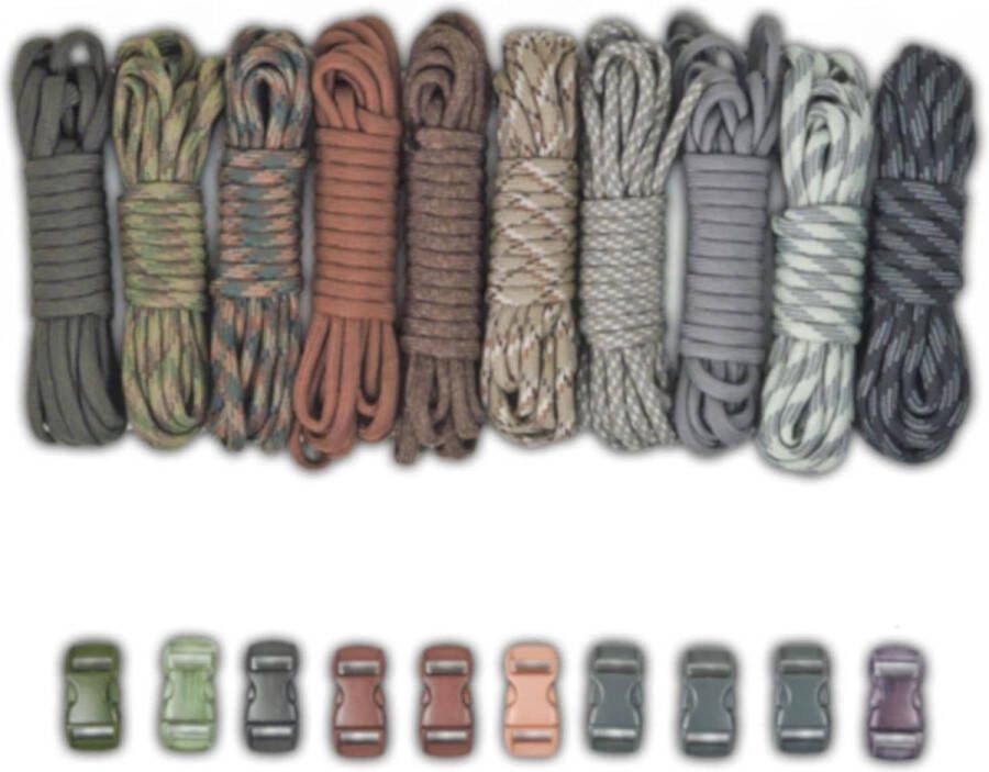 250 kg Type III Paracord Combo Crafting Kits Gespen Inbegrepen