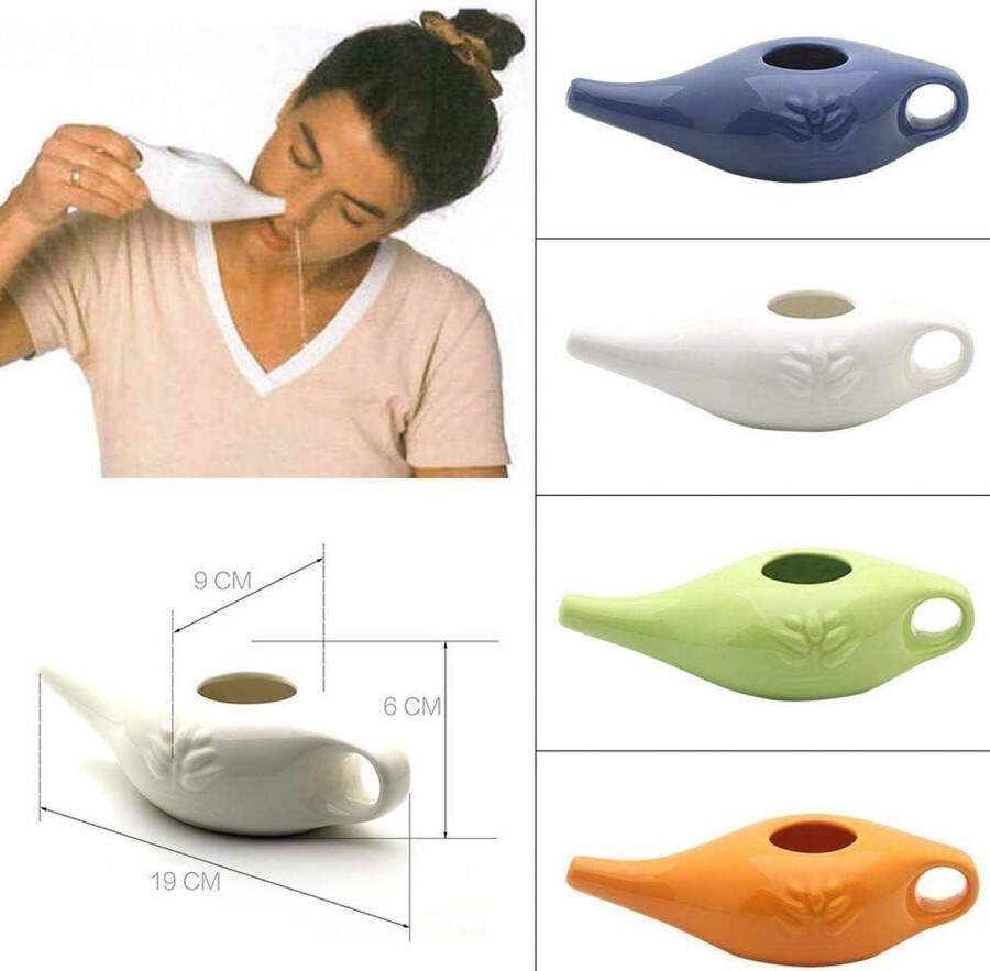 250 ml Ceramic Neti Pot Nose Wash Comfortabele schenktuit voor neusspoeling en ontgifting neusdouche