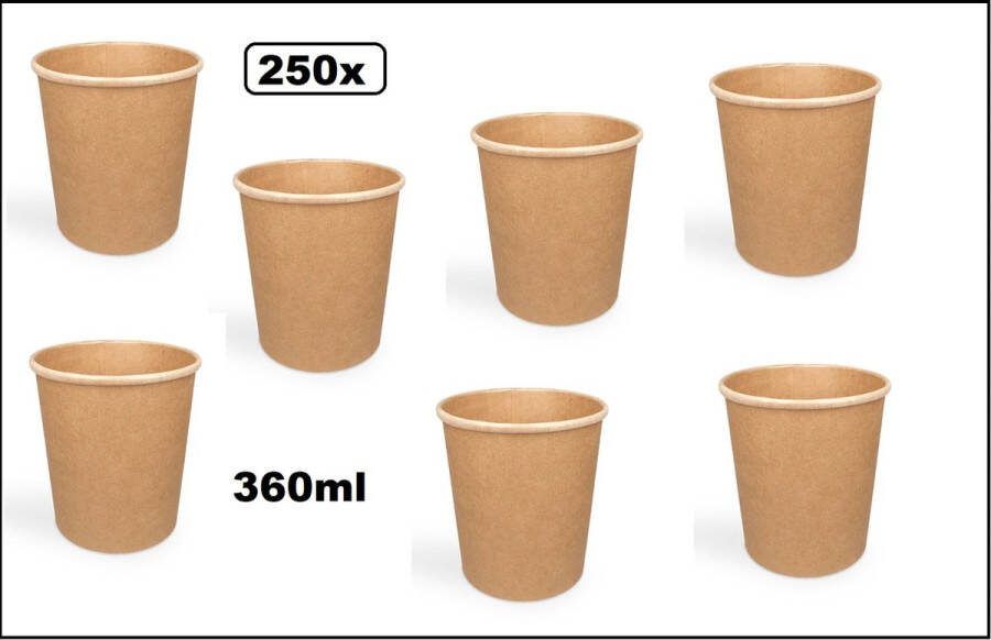 250x Soepbeker kraft 360ml Soep salade beker festival warme dranken maaltijd carnaval
