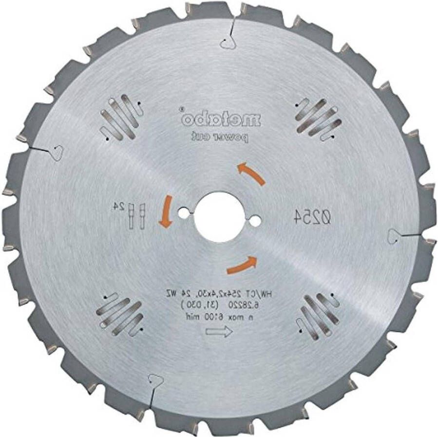 254-mm zaagblad power cut wood professional 24 tanden 62822000 HW CT