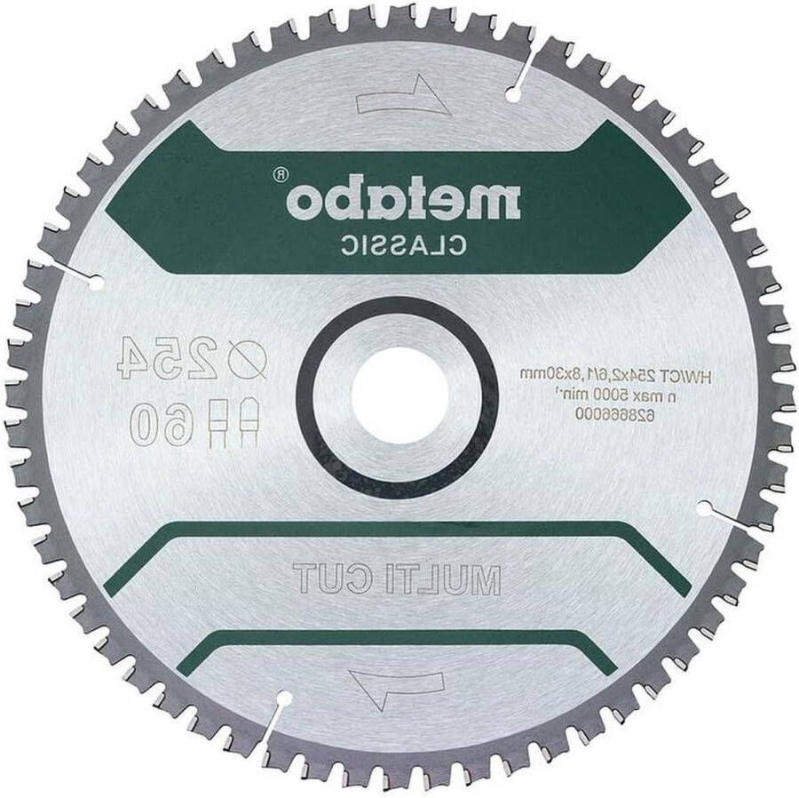 254x26 18x30 Zaagblad Multi Cut Classic 254mm HW CT 60 tanden