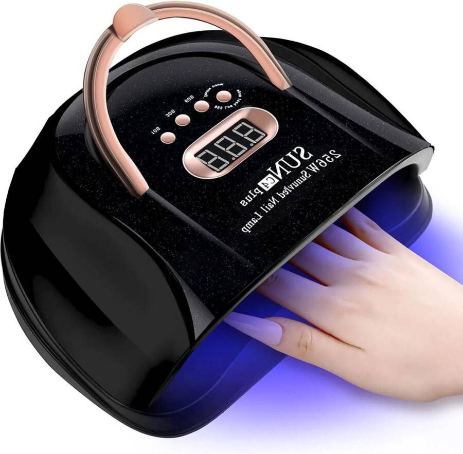 256W Professionele UV LED Nageldroger- Nagellamp met 4 Timers 10-30-60-99s- Draagbaar Lcd-Display en Smartsensor- Geschikt voor Gelnagels