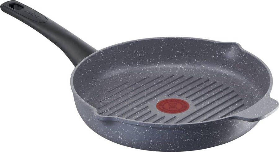 26-cm grillpan non-stick donkergrijs inductie compatibel