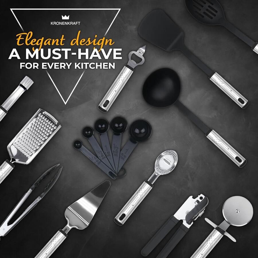 26-delige keukenset keukenaccessoires kookset kookaccessoires huishoudhulpset spatel garde enz
