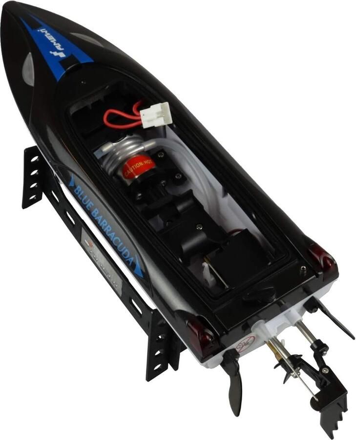 26093 Blue Barracuda V2 RC beginnersmotorboot RTR 355 mm modelbouw zwart-blauw met afstandsbediening