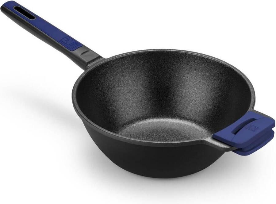 28-cm aluminium wokpan geschikt voor inductie zwart