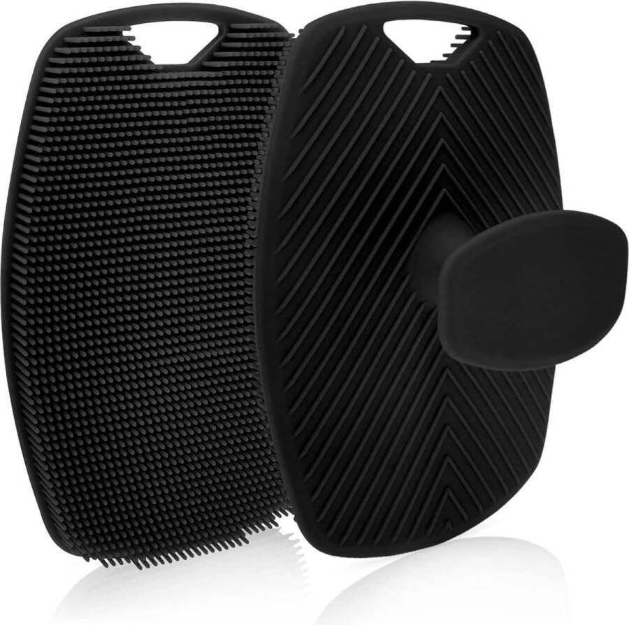 2stuks Siliconen Badborstel Lichaamsborstel Rug Scrubber Doucheborstel rugborstel Massage Badkamer accessoires Douche accessoires