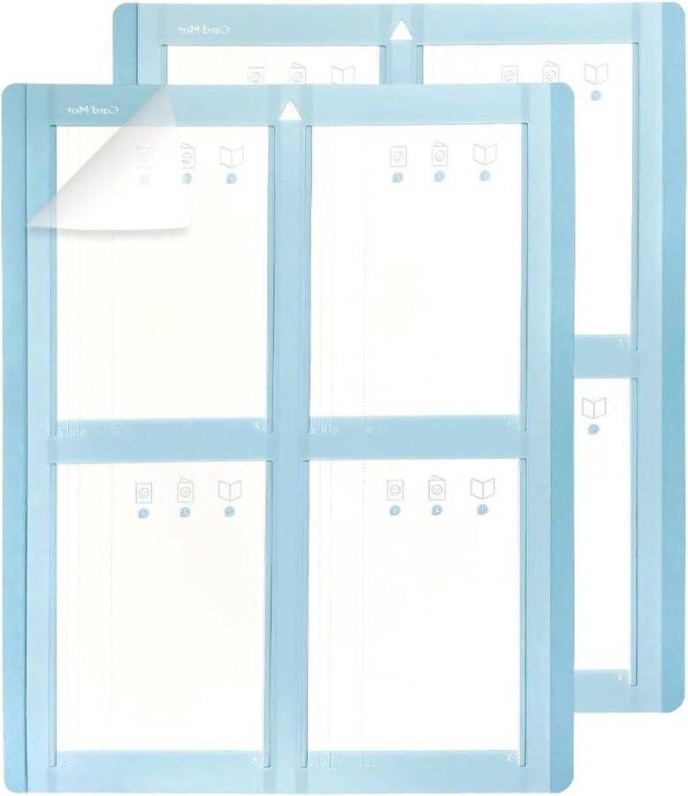 2x 2 kaartenmat voor Cricut Explore & Maker Herbruikbare kaartensnijmat Snel kaarten creëren 4-in-1 snijmat