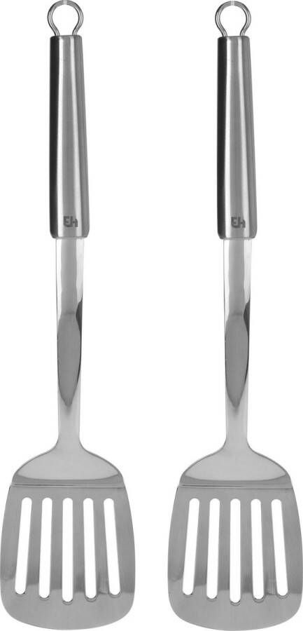 Merkloos Sans marque 2x Bakspatels bakspanen RVS 35 cm Keukengerei Keukenbenodigdheden Kookgerei Bakspatels bakspanen voor o.a. vlees en pannenkoeken