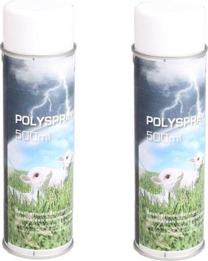 2x Busjes impregneerspray 500 ml voor tuinbeelden tuinkabouters Polystone en clayfibre behandelen