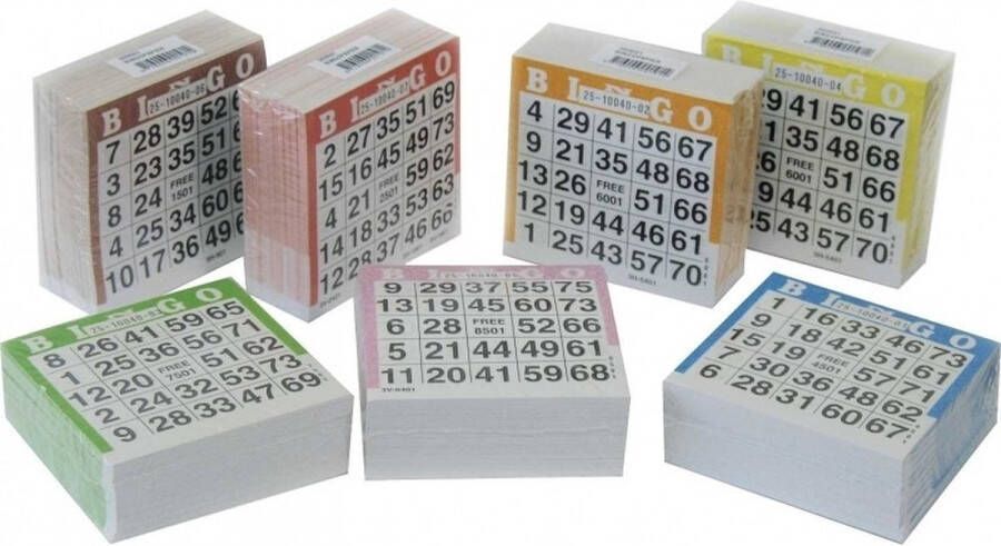 Merkloos Sans marque 2x Gekleurd bingo blok bingokaarten