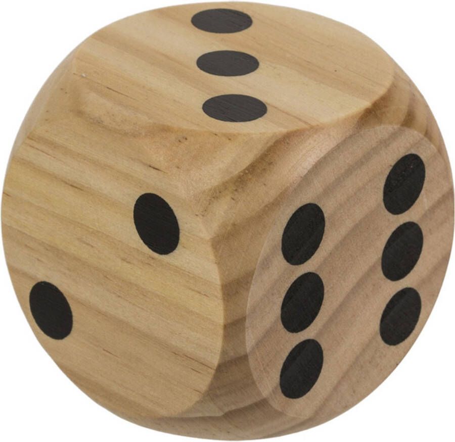 2x Houten dobbelstenen van 6 x 6 cm Dobbel spellen spelletjes