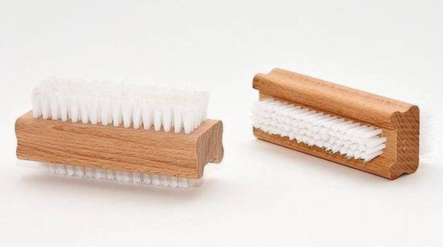 2x Houten nagelborstels Nagelverzorging Nagel reining Badkamer artikelen