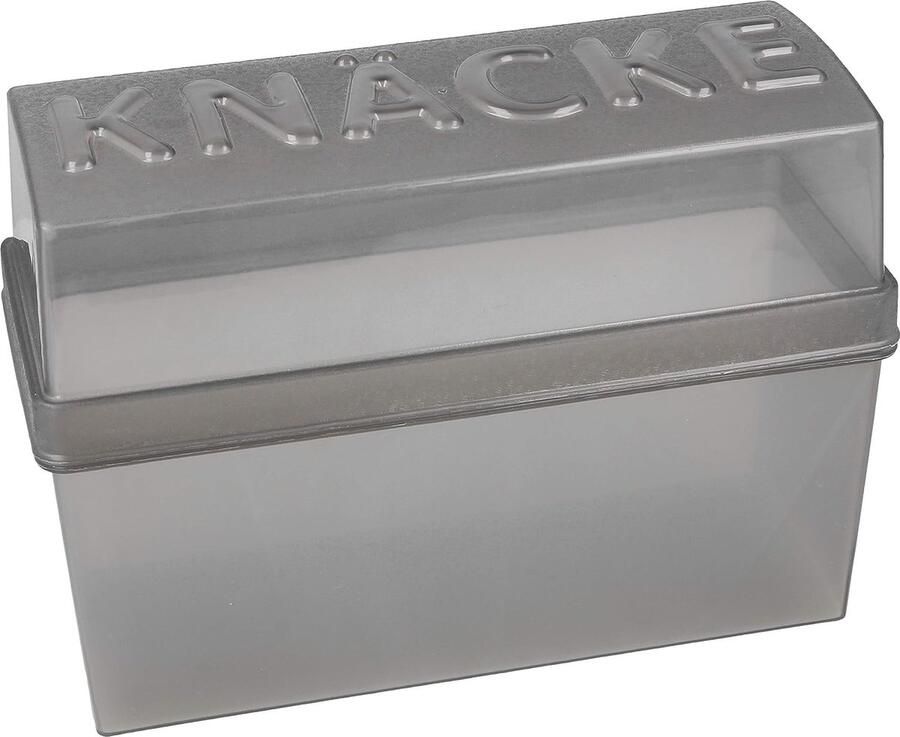 2x Knäckebröd blik met deksel luchtdichte opbergdozen 1 65 liter knäckebröd box broodtrommel voor keuken en onderweg broodtrommel ca. 20 x 9 x 14 cm (2 stuks grijs wit)