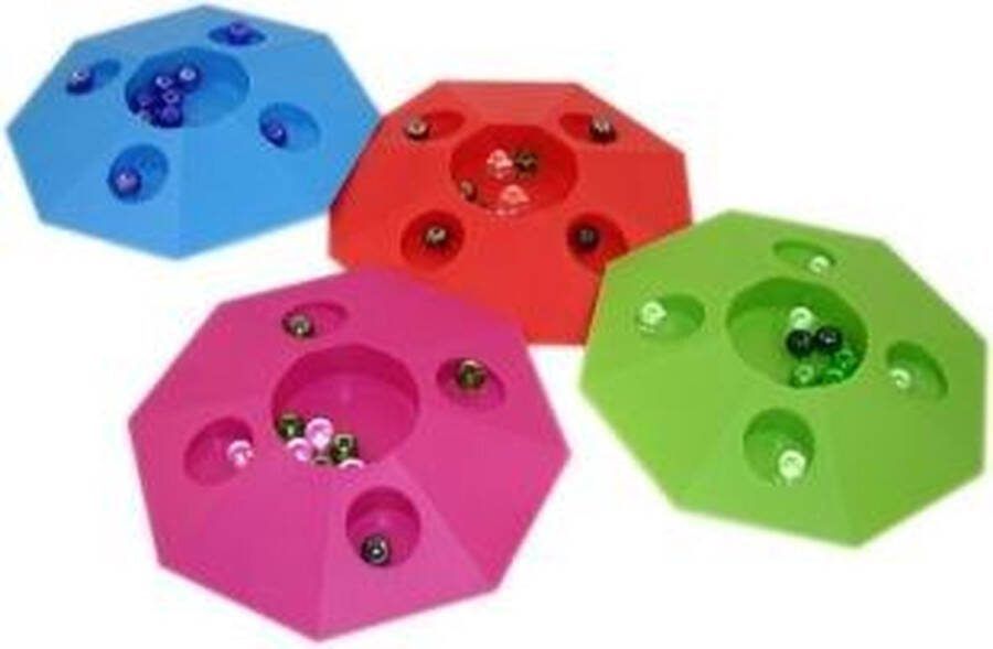 Merkloos Sans marque 2x Knikkerpot 22 cm met knikkers Buitenspeelgoed
