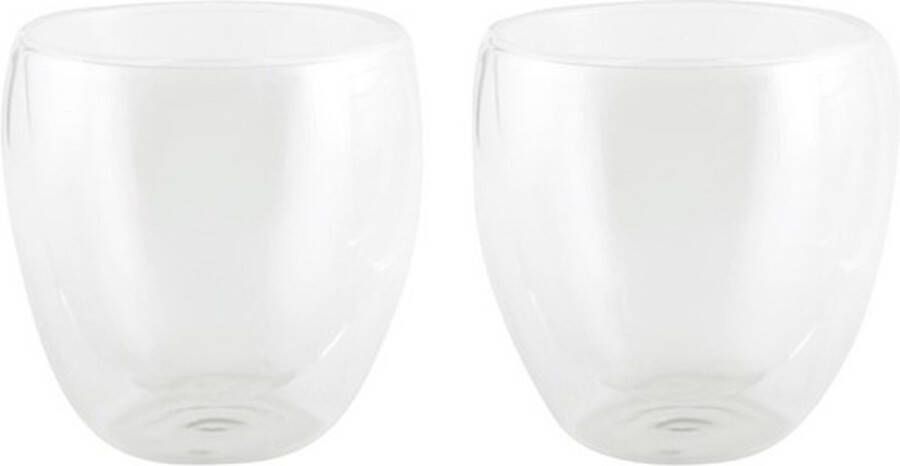 Merkloos Sans marque 2x Luxe dubbelwandige theeglazen 200ml Keuken accessoires Koffie thee bekers en glazen