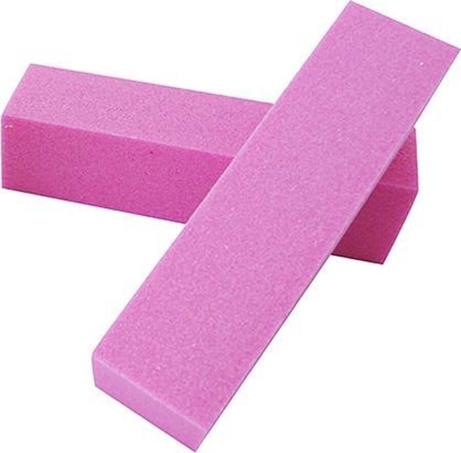 2x nagel buffer blok nagel buffer bufferblok roze. Voor opruwen ontvetten natuurlijke nagel t.b.v. kunstnagels