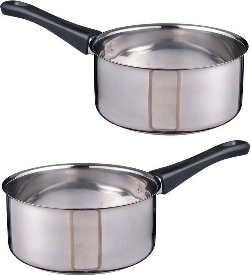 2x RVS steelpannen sauspannen 16 x 7 5 cm Sauspan juspan Steelpannetje Koken Keukengerei