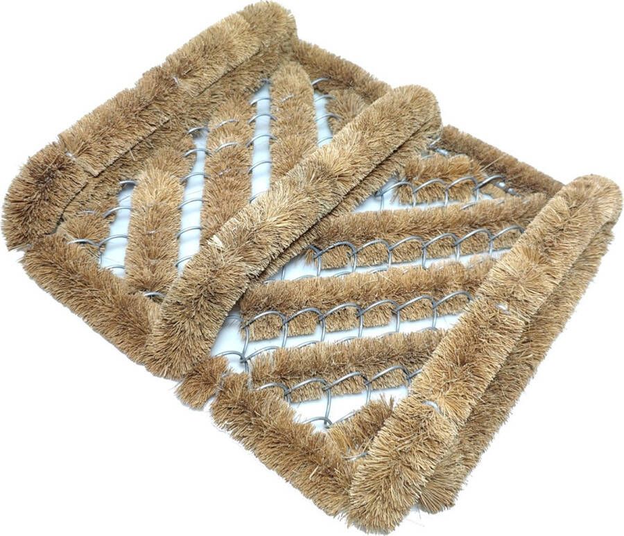 2X Schoenveger voetenveger borstelmat schoenborstel mat laarzen schoenen veger borstel 30x34cm