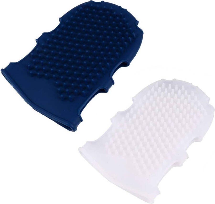 2x Siliconen Badborstel Set: Rug- en Hoofdhuidmassage Handschoenen voor Thuis Spa & Hotel – Peeling & Ontspanning in Één