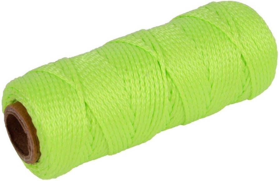 2x stuks touw uitzetkoord groen 50 meter Touwen Metselkoord uitzetkoord uitzetdraad Tuin aanleggen bestrating bestraten tegelen basismateriaal