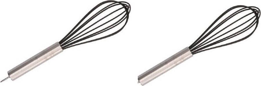 2x Zwarte gardes 26 cm keukengerei keukengereedschap gardes