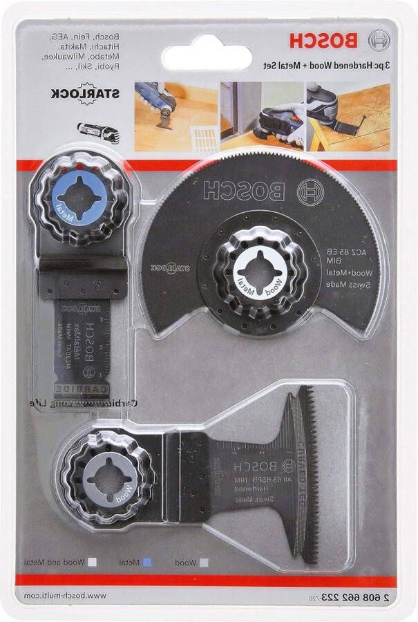 3-delige Set Starlock Inval- en Segmentzaagbladen Hout en Metaal Accessoire Multitool