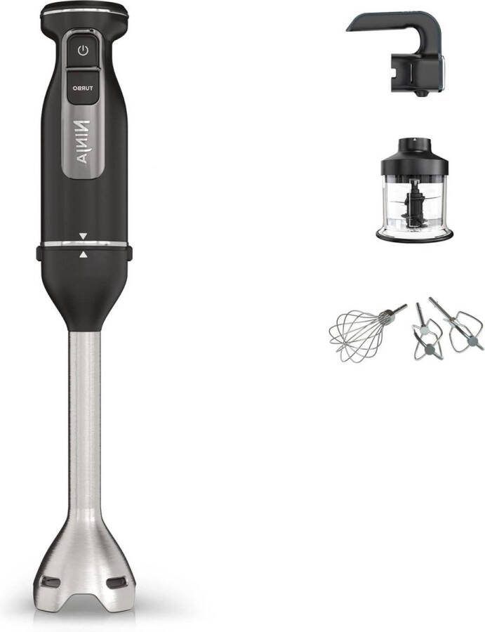 3-in-1 Hand Blender Gradual Start 5 Mix Speeds Dishwasher Safe 850W Black
