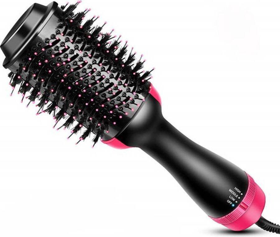3-in-1 Multistyler Zwart Roze Föhnborstel Krultang Stijltang Borstel Keramisch Drogen & Stylen