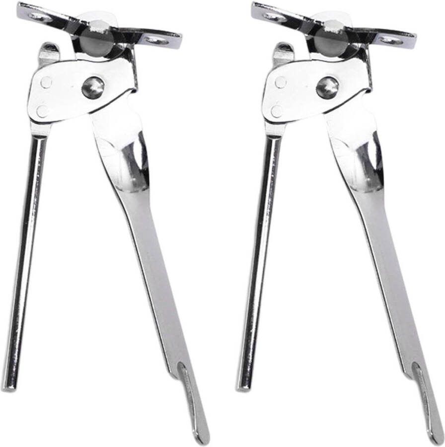 3-in-1 vlinderblikopener 2 stuks duurzaam en roestbestendig handmatige opener met snijuitrusting arbeidsbesparing voor alle soorten blikjes Blikopener