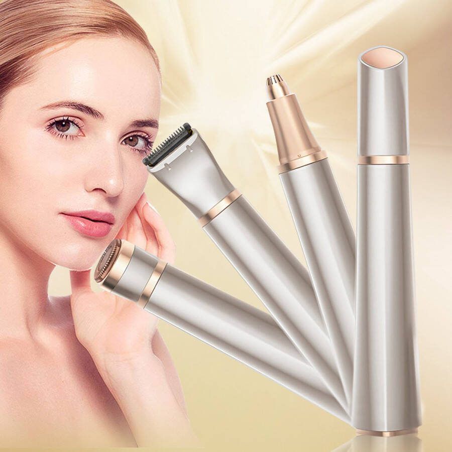 3-in-1 Wenkbrauw scheermesje Wenkbrauw Epilator Elektrisch Wenkbrauw Trimmer Neustrimmer Mannen en Vrouwen- Wenkbrauw schaartje Ladyshaves voor vrouwen Ontharingsapparaat Oplaadbaar Bikinilijn Wenkbrauw- Neus
