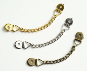 3 jaslusjes ketting goud zilver brons 3x jaslus kledinghanger jaslussen ophanglus voor mantel of jas innaaibaar 8 cm