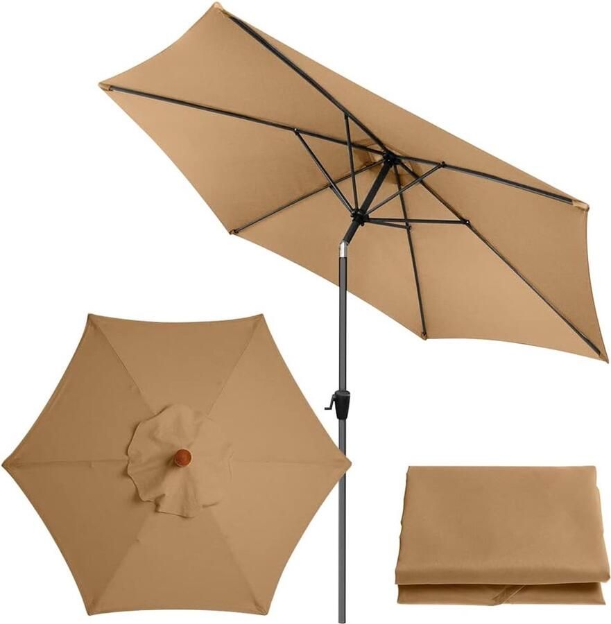 3 m vervangende parasol-overkapping universele markttafel-paraplu parasol-afdekking voor binnenplaats tuin strand zwembad markttafel