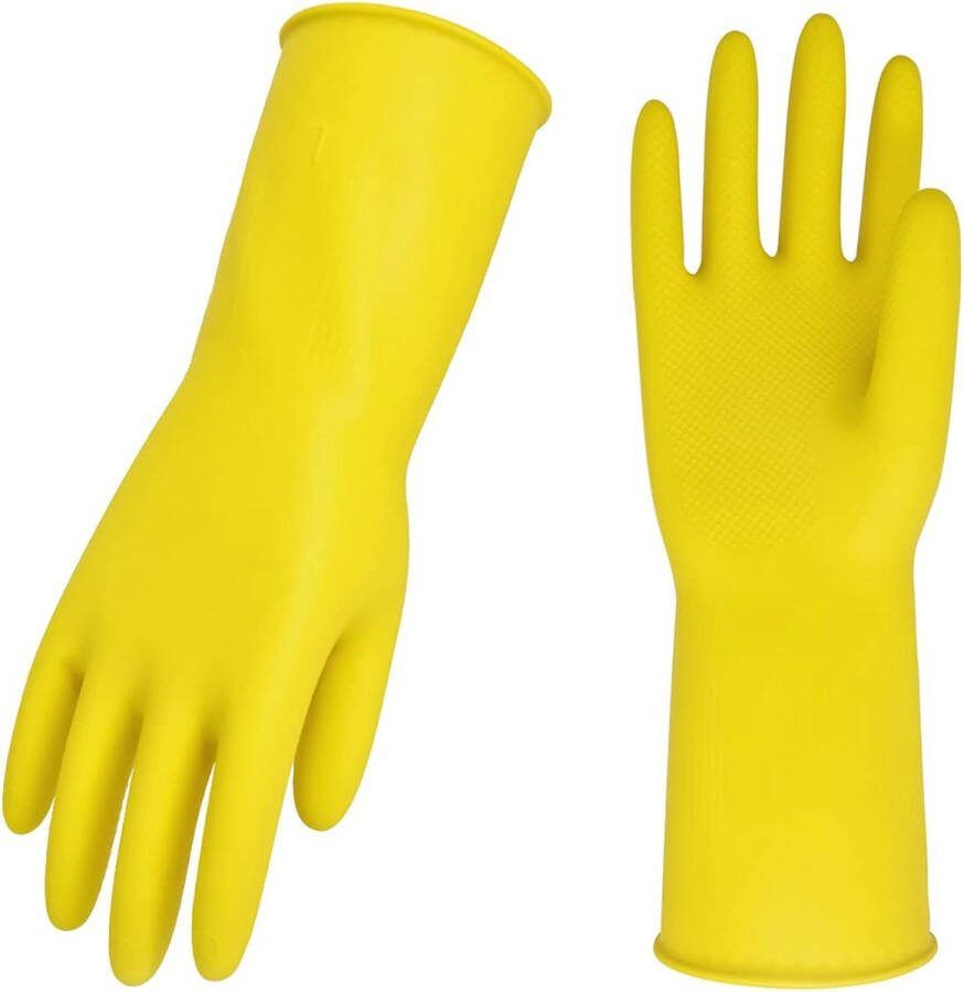 3 paar Herbruikbare schoonmaakhandschoenen voor in huis rubberen afwashandschoenen dik maat XL extra groot
